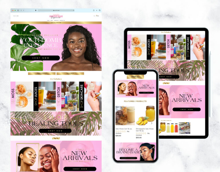 High-quality website template for a beauty supply store.