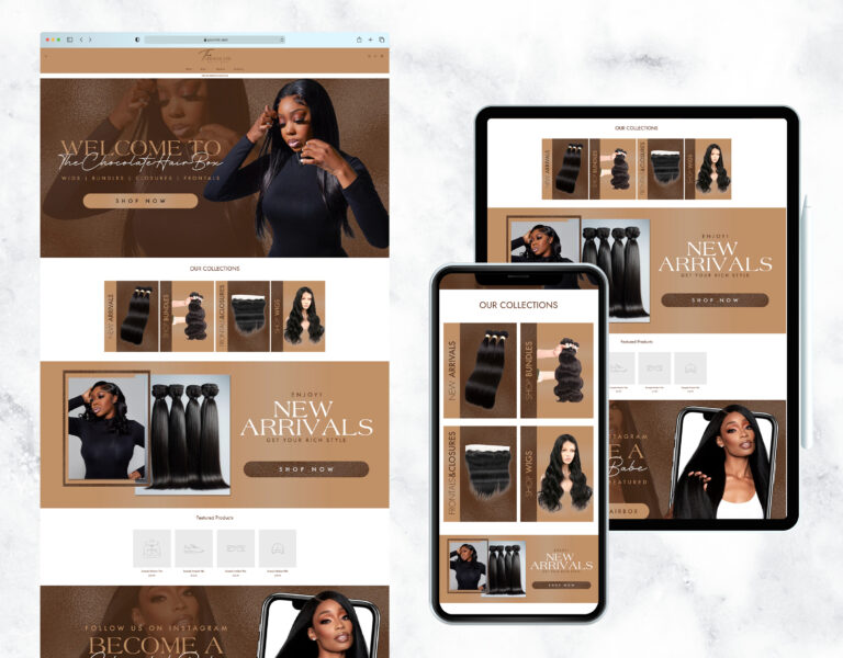 Elegant brown-themed website template for any business.